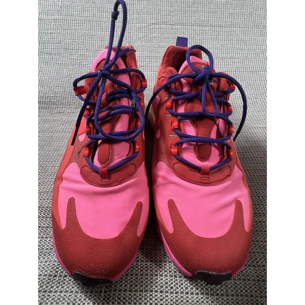 Nike Air Max 270 React AT6174-600 Mystic Red Pink‎ Blast Sneaker Synthetic US-8